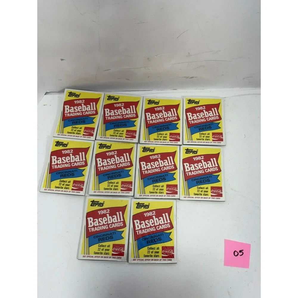 1982 TOPPS COKE COCA-COLA Lot Of 10 Cards CINCINNATI REDS Players Lot #5‎